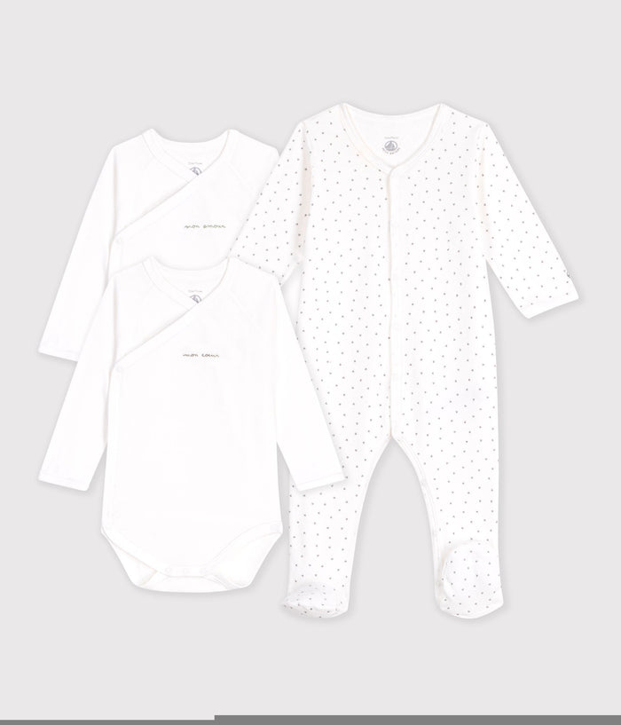 FW26 - A0H71 99 WHITE GREY BABY BODYSUITS FALL WINTER 2026 GIFT NEW ARRIVAL SETS
