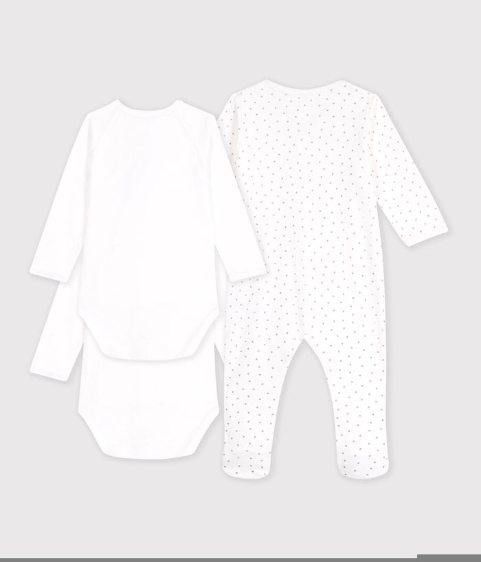 FW26 - A0H71 99 WHITE GREY BABY BODYSUITS FALL WINTER 2026 GIFT NEW ARRIVAL SETS
