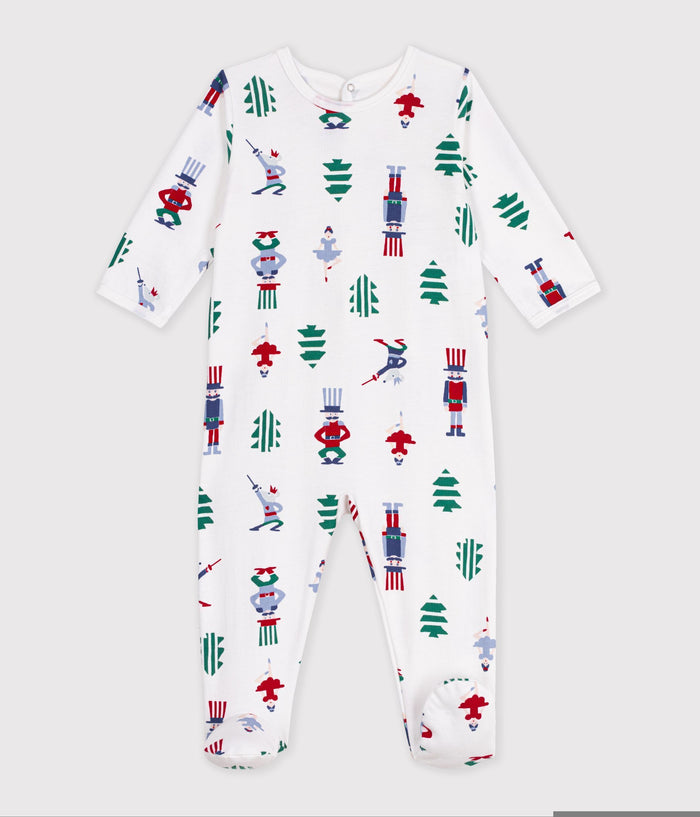 FW26 - A0HCE 01 WHITE MULTI BABY FALL WINTER 2026 FOOTIES ROMPERS NEW ARRIVAL