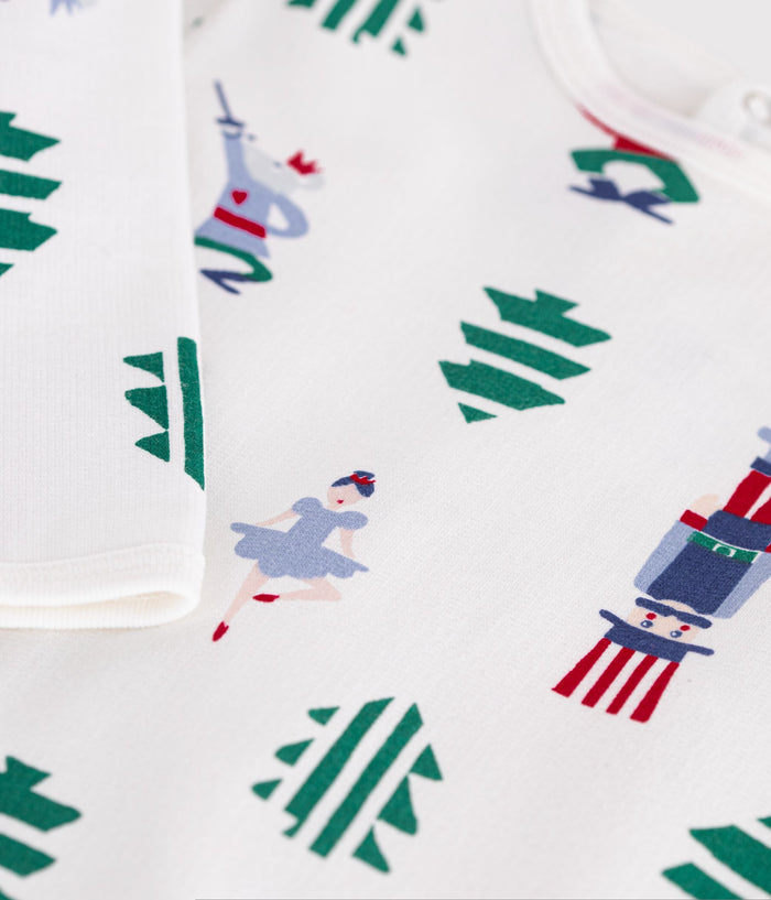 FW26 - A0HCE 01 WHITE MULTI BABY FALL WINTER 2026 FOOTIES ROMPERS NEW ARRIVAL