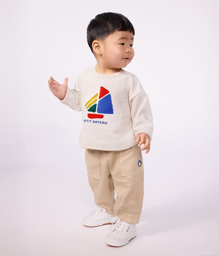 FW26 - A0HDE 01 OATMEAL BABY FALL WINTER 2026 SAILOR TOPS