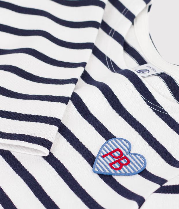 FW26 - A0HFD 02 WHITE NAVY DRESSES FALL WINTER 2026 GIRL NEW ARRIVAL STRIPES