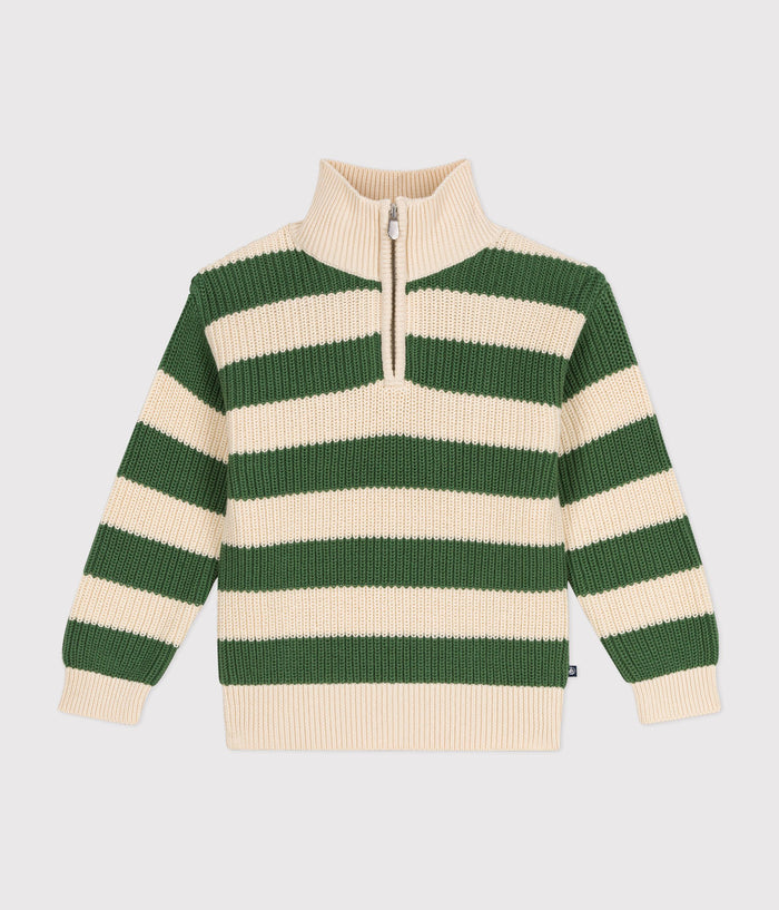 FW26- A0AW3 01 GREEN CREAM BOY FALL WINTER 2026 OUTERWEAR STRIPES TOPS