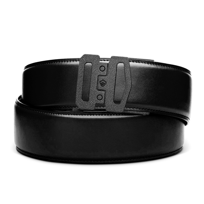 Kore Essentials Black Leather Ratcheting Garrison Range Gun Belt 1.75" | G1