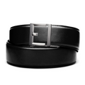 Kore Essentials Ratcheting Black Leather Garrison Range Gun Belt with a G2 Nickel Buckle 1.75"