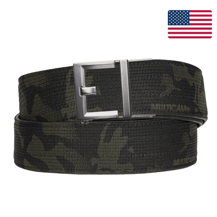 Kore Essentials Multicam Black Range Belt 1.75" with a Gunmetal G2 Buckle