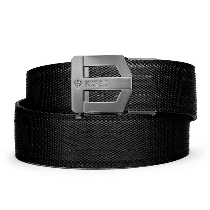 Black Nylon Kore Essentials Garrison Range Gun Belt 1.75" with a Gunmetal G3 buckle