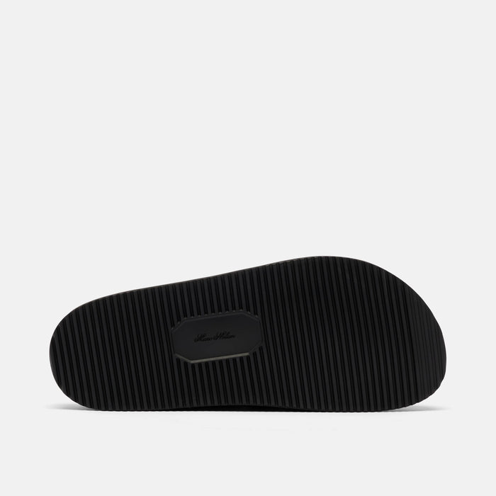 Hampton Black Crocskin Leather Tassel Mules