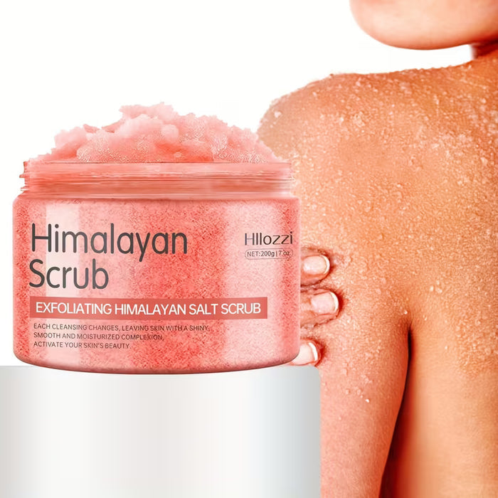 Hllozzi Exfoliating Himalayan Salt Body Scrub (200g) – Deep Cleansing, Smoothing & Moisturizing Body Scrub