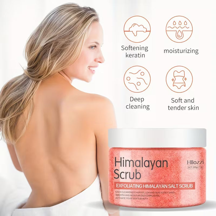 Hllozzi Exfoliating Himalayan Salt Body Scrub (200g) – Deep Cleansing, Smoothing & Moisturizing Body Scrub