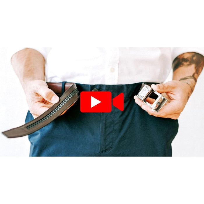 Kore Essentials-IMPACT SLIM BUCKLE | SLIM FULL GRAIN LEATHER BELT-Fashion Belts