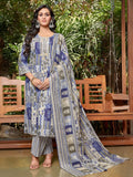 Indiessence Indigo Straight Floral Kurta Comfort Pant Dupatta.