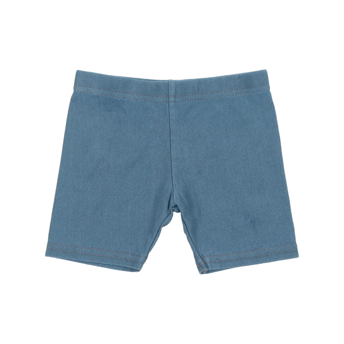 Jean Biker Shorts - Midwash
