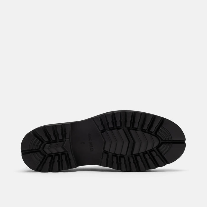 Journey Black Croc Leather Lug Tassel Loafer