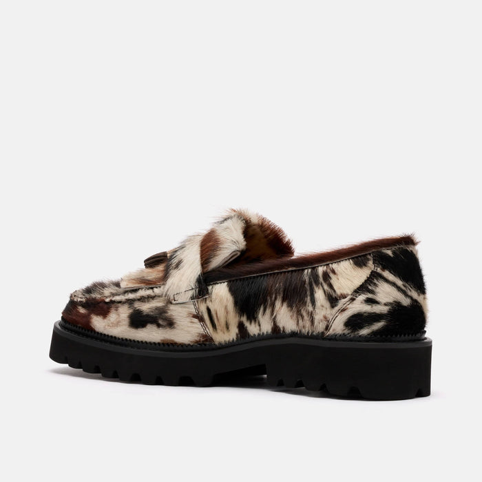 Journey Dark Horse Pony Hair Lug Tassel Loafer