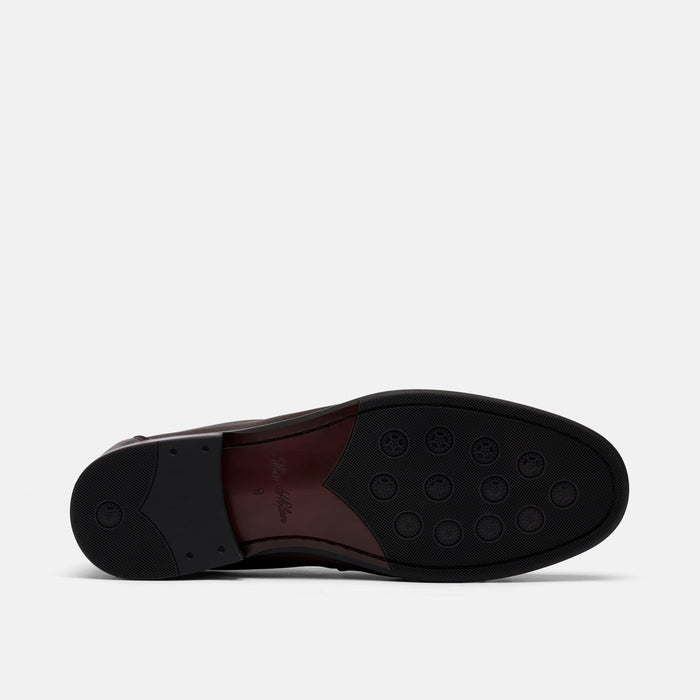 Kennedy Espresso Brown Pleated Leather Penny Loafers