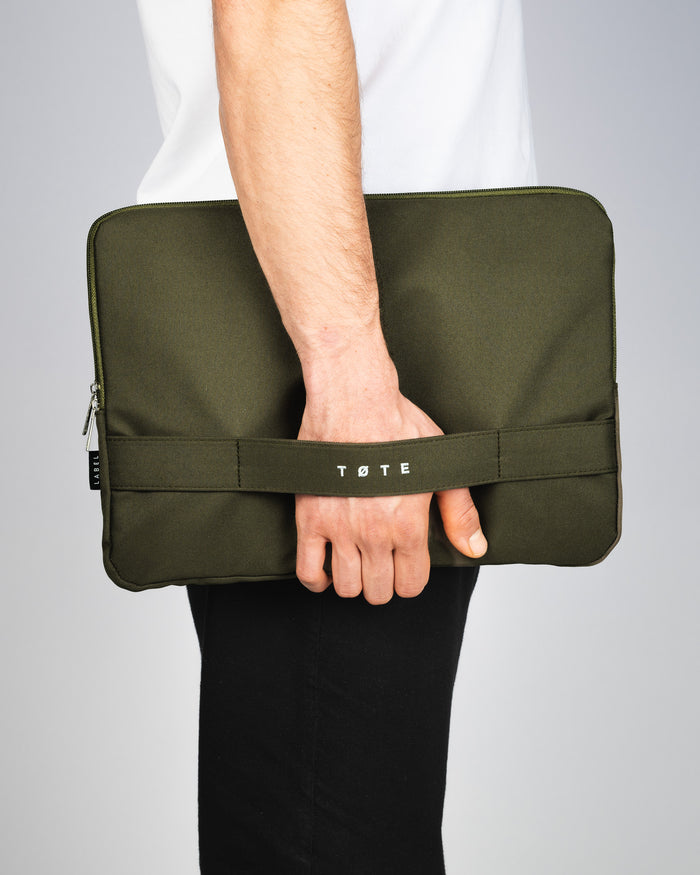 Khaki Green Laptop Sleeve | 16"