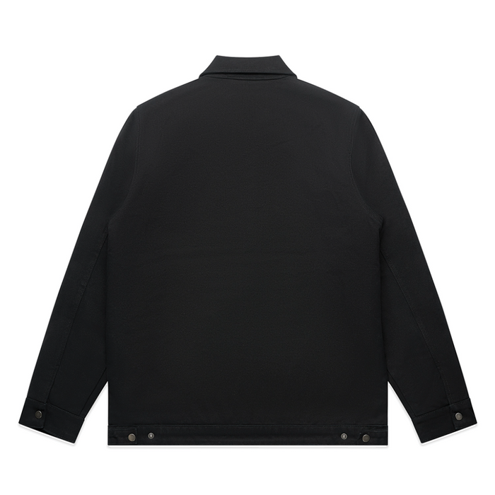 Back View of Kore Essentials Black Chore Utilitarian Work Jacket