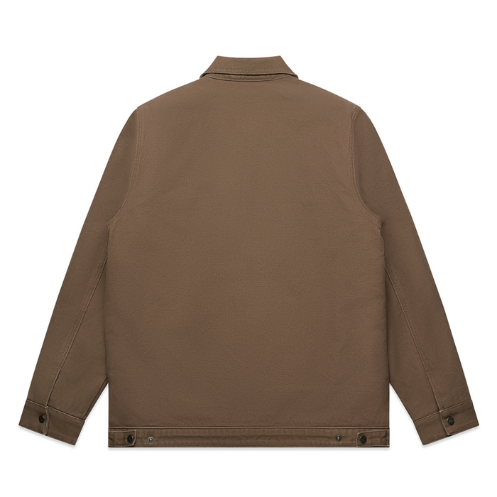 Back Side of Kore Essentials Walnut Chore Utilitarian Work Jacket