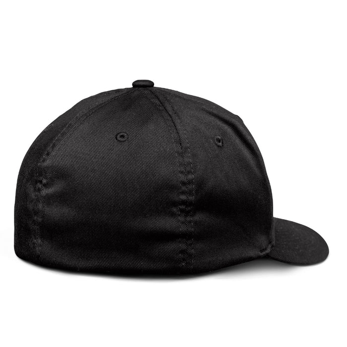 Backside View of Kore Essentials Black FlexFit® Baseball Cap