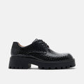 Kryos Black Croc Leather Lug Derbys