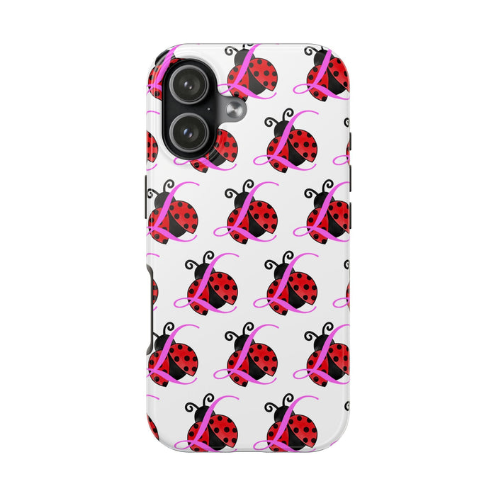 Ladybug Pattern Tough Phone Case — Cute Red & Pink Bug Design for Kids & Gift - 314 Originals