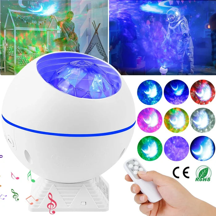 LED Star Projector Night Light Moon Nebula Cloud Lamp
