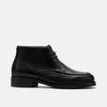 Logan Black Leather Chukka Boots