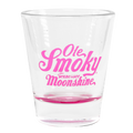 LOGO SHOT GLASS W/ COLORED BASE - BERRY