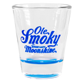 LOGO SHOT GLASS W/ COLORED BASE - Blue