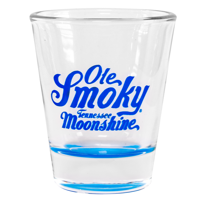 LOGO SHOT GLASS W/ COLORED BASE - Blue