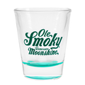 LOGO SHOT GLASS W/ COLORED BASE - TEAL