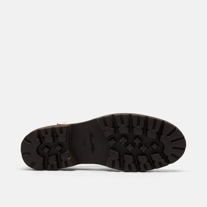 Magellan Cream Crocskin Leather Lug Fisherman Sandals