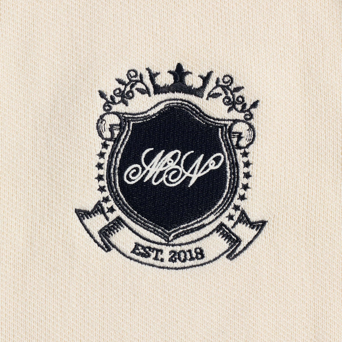 Marc Nolan Cream/Navy Varsity Sweater - Unisex