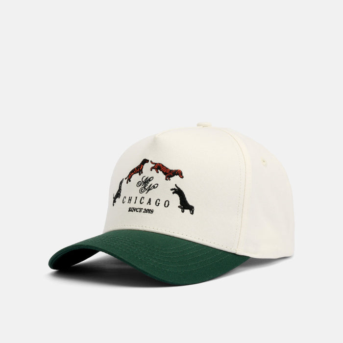 Marc Nolan Dachshund Logo Hat - Cream/Green