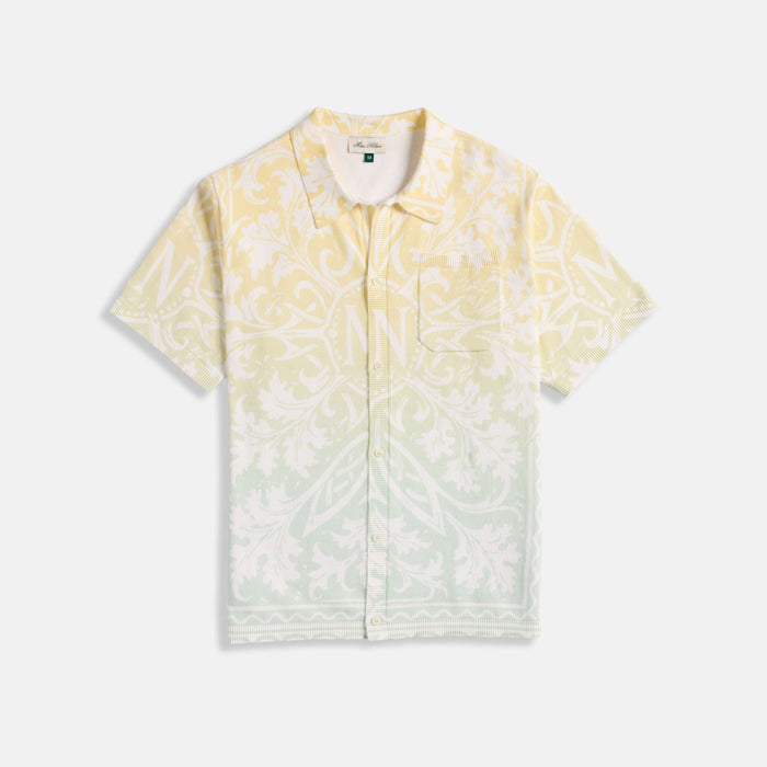 Marc Nolan Knit Monogram Shirt - Citron Ombre