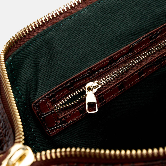 Marc Nolan Large Weekender Duffle Bag - Brown Crocskin