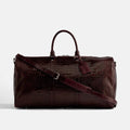 Marc Nolan Large Weekender Duffle Bag - Burgundy Crocskin