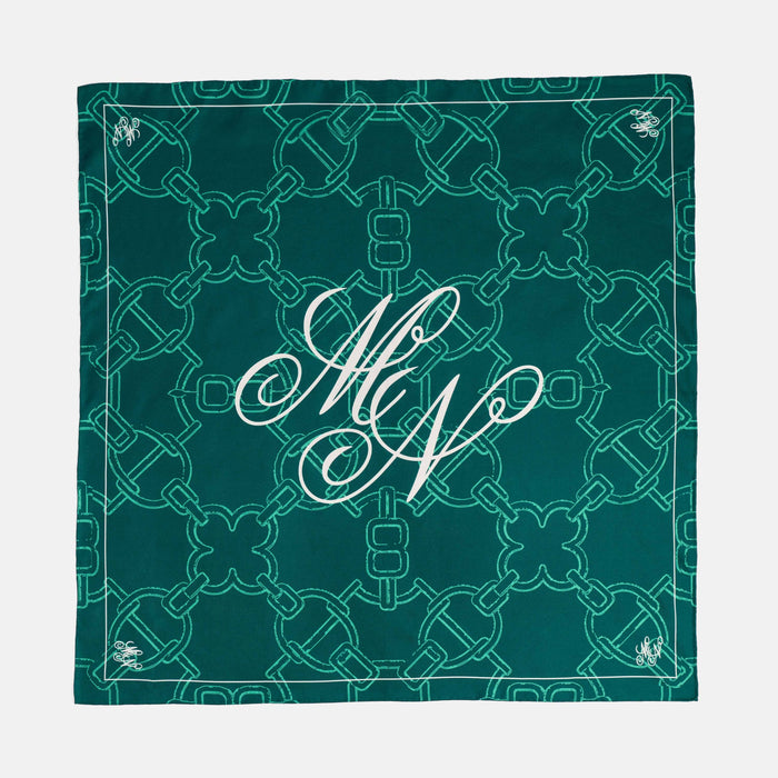 Marc Nolan Silk Scarf - Green
