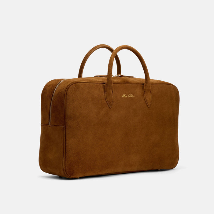 Marc Nolan Toffee Suede Briefcase Duffle
