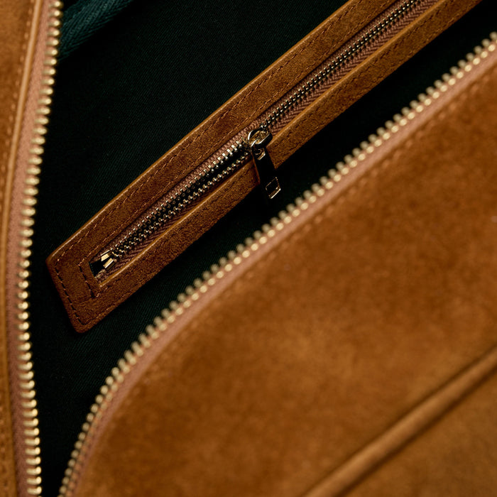 Marc Nolan Toffee Suede Briefcase Duffle