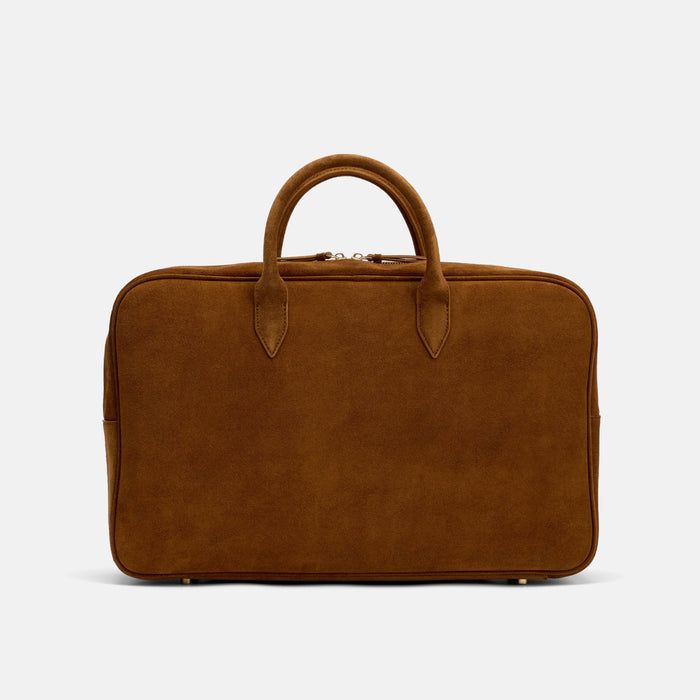 Marc Nolan Toffee Suede Briefcase Duffle