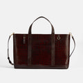 Marc Nolan Tote - Brown Crocskin Leather