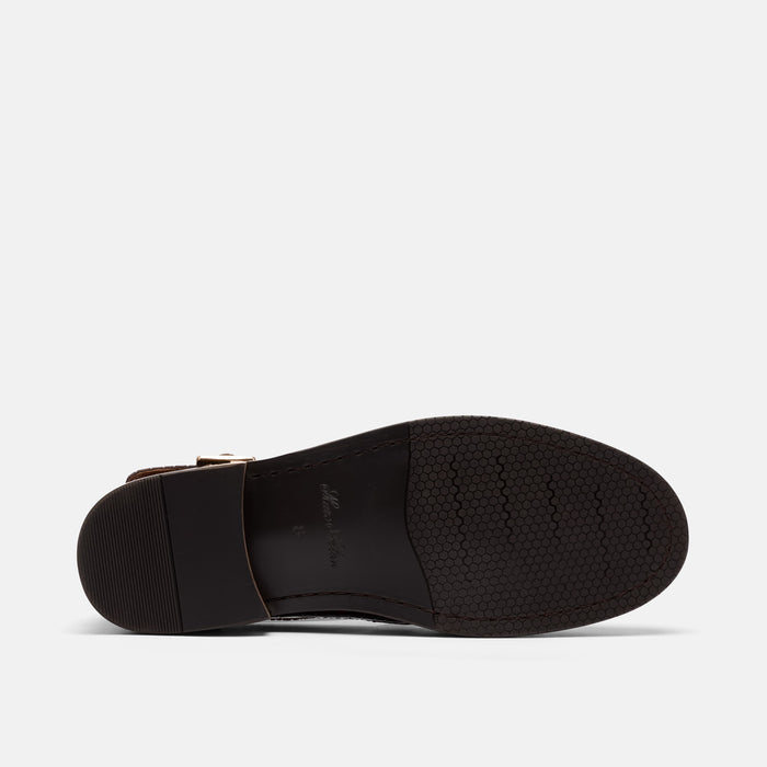 Mariner Brown Crocskin Leather Fisherman Sandals
