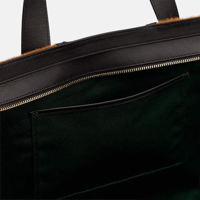 Marissa Structured Tote - Dark Brown Croc Leather