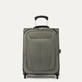 Front view of Maxlite 5 International Carry-On Expandable Spinner in Slate Green, featuring sleek contouring.
