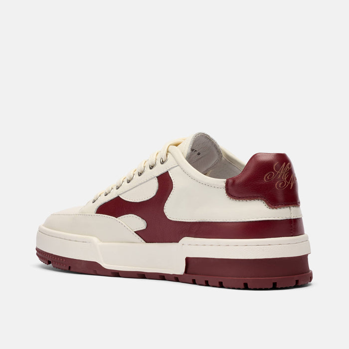 Men's Club Court Leather Tennis Shoe - White/Burgundy