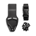 Kore Essentials Mini Holster Mount for 1.5" EDC Gun Belts on a White Background with Included Leg Strap and Hardware for Installation