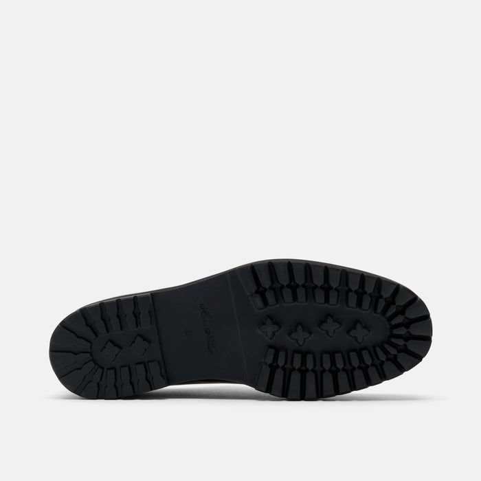 Montana Black Leather Moc Toe Derbys