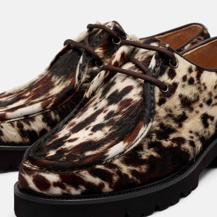 Montana Dark Horse Pony Hair Moc Toe Derbys